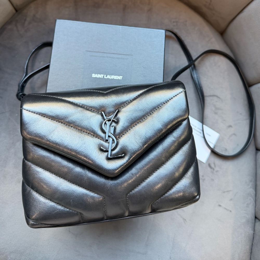 YSL Monogram Flap Lou Lou Toy Bag Black - Picture 3 of 17
